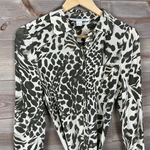 Diane von Furstenberg Silk Prita Animal Leopard Print Dress - Picture 4 of 10